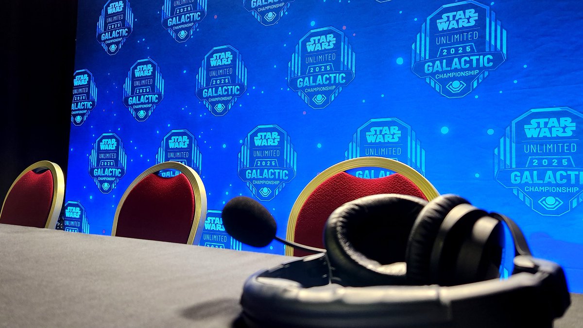 MaindeckGames's tweet image. The stage is set for the final day of the #StarWarsUnlimited Galactic Championship! Don't miss the Galactic Report followed by more incredible gameplay with myself, @ggDoA, and @thatCHARM3R!
🔗
youtube.com/live/pnXGI8JHY…
