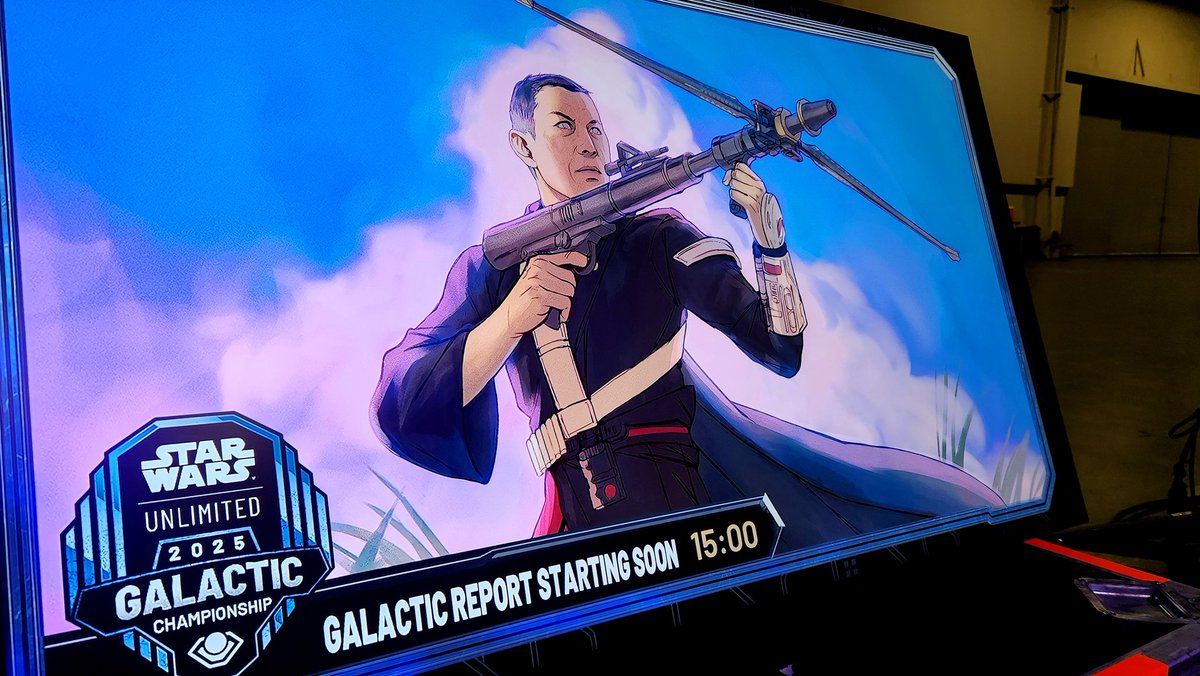 MaindeckGames's tweet image. The stage is set for the final day of the #StarWarsUnlimited Galactic Championship! Don't miss the Galactic Report followed by more incredible gameplay with myself, @ggDoA, and @thatCHARM3R!
🔗
youtube.com/live/pnXGI8JHY…