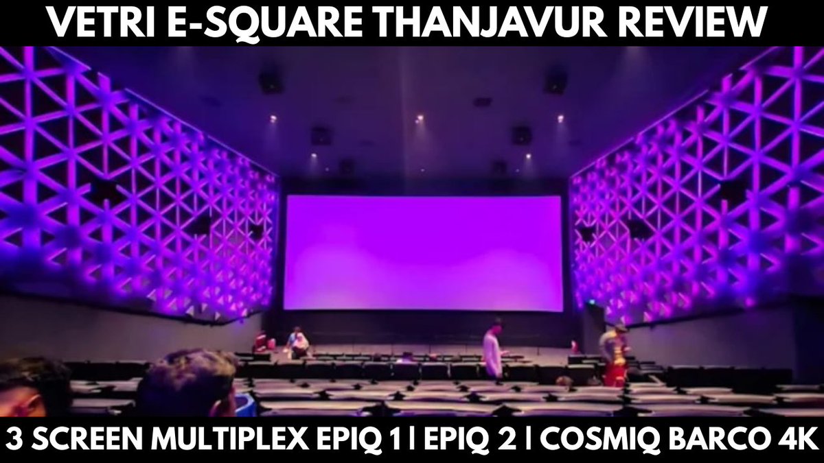 Vetri E-Square Thanjavur Tamil Review 😍 

Video : youtu.be/AjXMtD-ro9k

#vetriesquare #thanjavur #Maareesan #ThalaivanThalaivi #theaterreview 

3 Screen Multiplex EPIQ 1 | EPIQ 2 | CosmiQ Barco 4K
