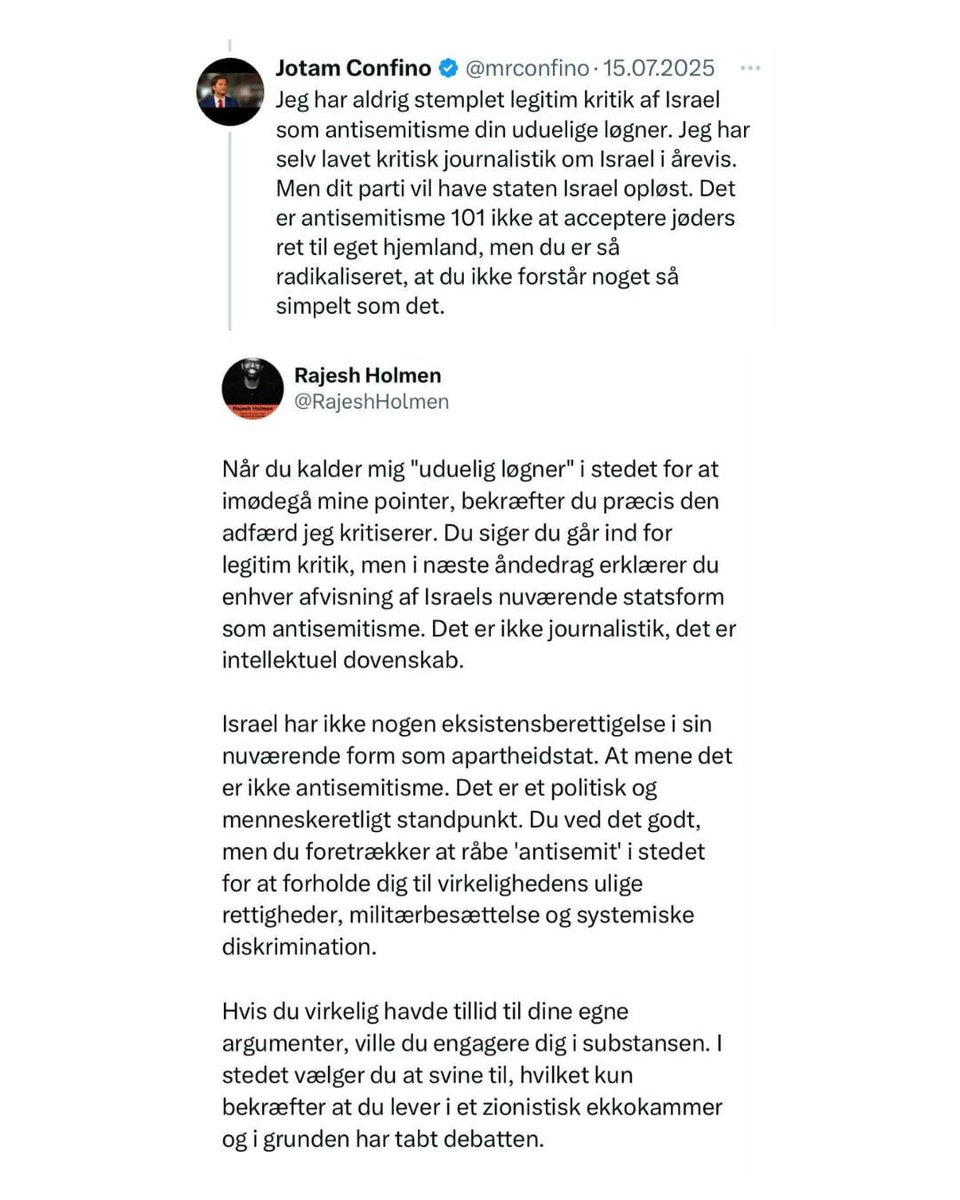 RajeshHolmen's tweet image. Her er hvorfor det er afgørende at kunne skelne mellem antisemitisme og legitim kritik af staten Israel - og hvorfor det er dybt bekymrende, når folkevalgte og journalister nægter at gøre det. #dkpol #dkmedier #Gaza