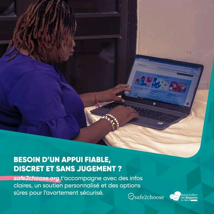 Tu te poses des questions sur l'avortement sécurisé ?
Tu n'es pas seule.

safe2choose.org est là pour t'écouter, t'orienter et t'accompagner sans jugement.

✅ Des infos claires
✅ Un soutien personnalisé
Parce que chaque femme mérite d'être soutenue, en toute discrétion.