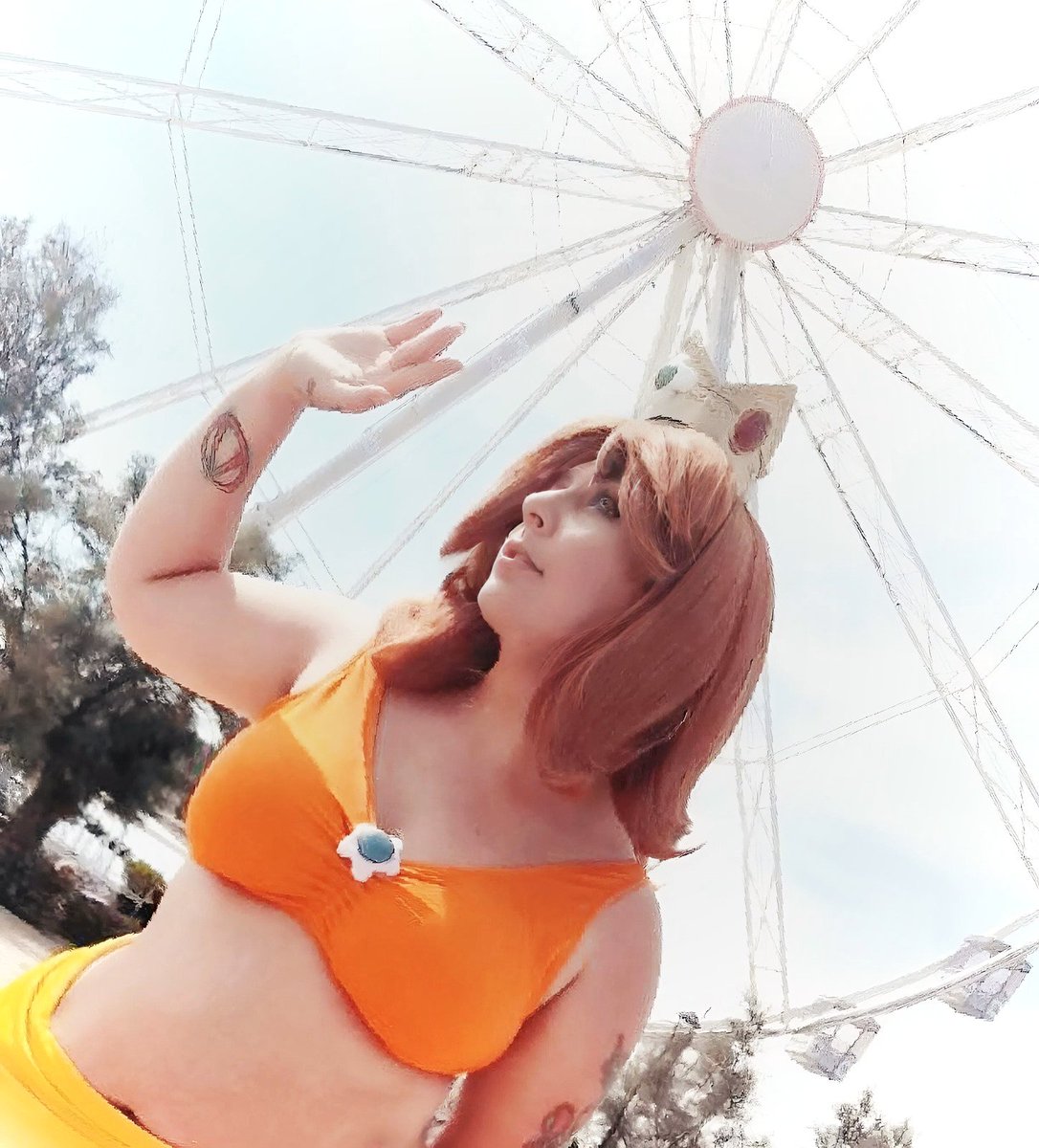 greyxcosplay's tweet photo. #Rimini #Riminicomix #PrincessDaisy #PrincessDaisyCosplay #SuperMario #summertime #summer https://t.co/JrzI0ZNy2r