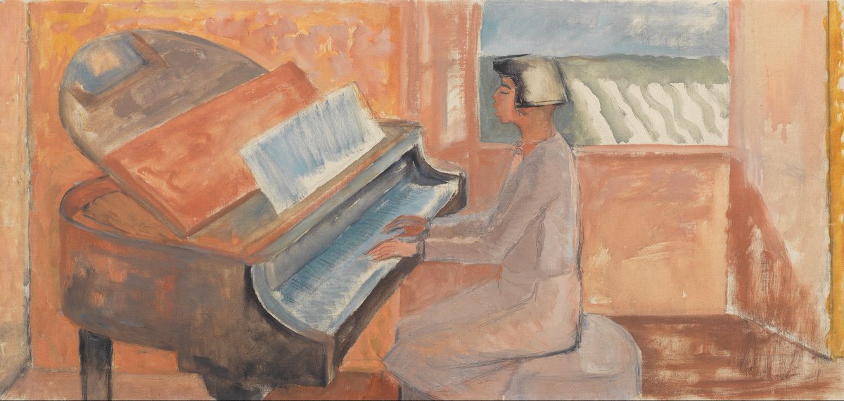 AniSWISSarts's tweet image. Margaret Mellis (British, 1914-2009) - Mother Playing Piano