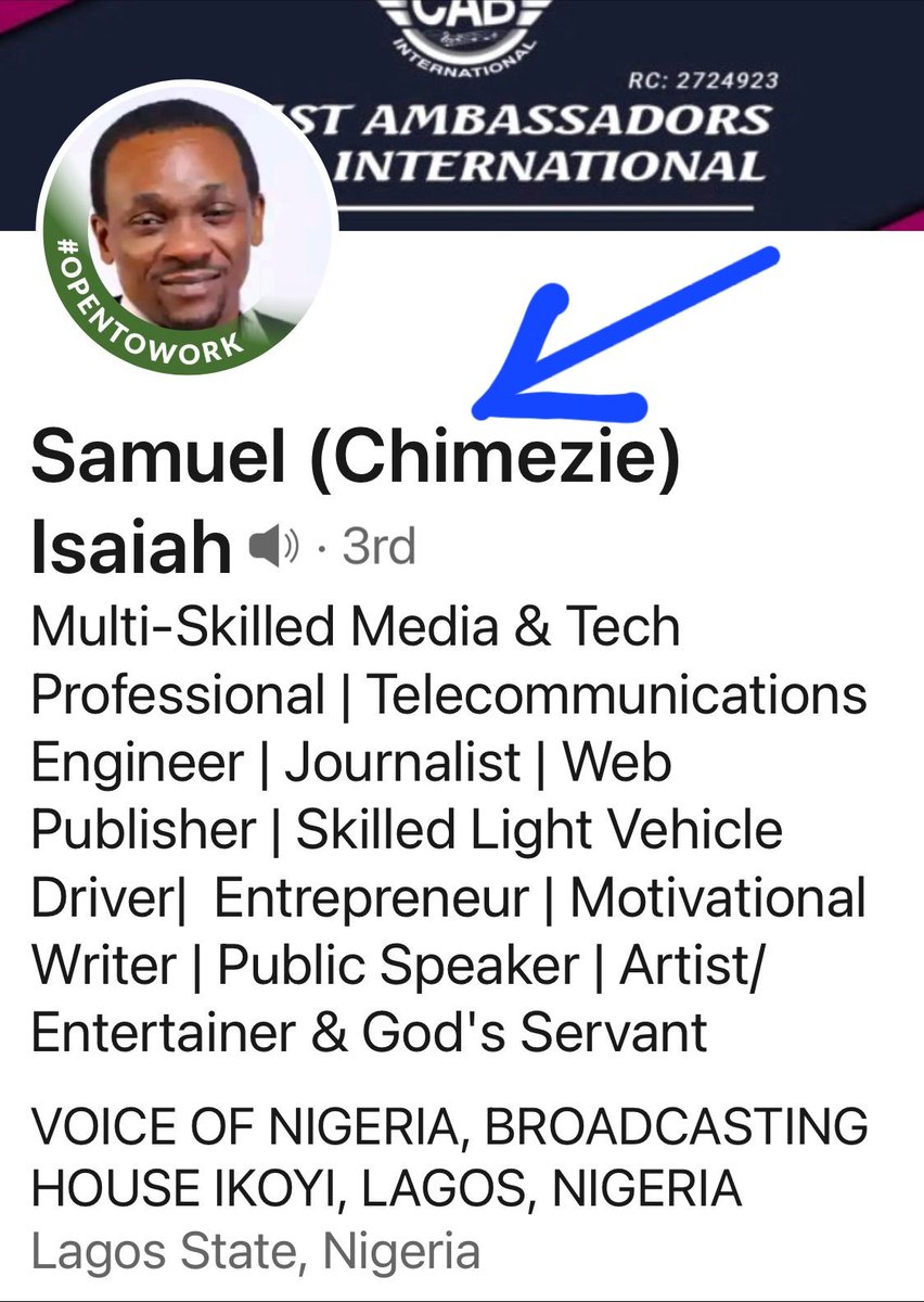 _officialczar's tweet image. Last night, haters of Nigeria 🇳🇬 had prayed @NGSuper_Falcons were defeated. Their agents were everywhere includin one SAMUEL CHIMEZIE ISAIAH who actually works for @voiceofnigeria. E'en before the match ended, he'd published Nigeria's loss
The other doofus was tewonde Darlington