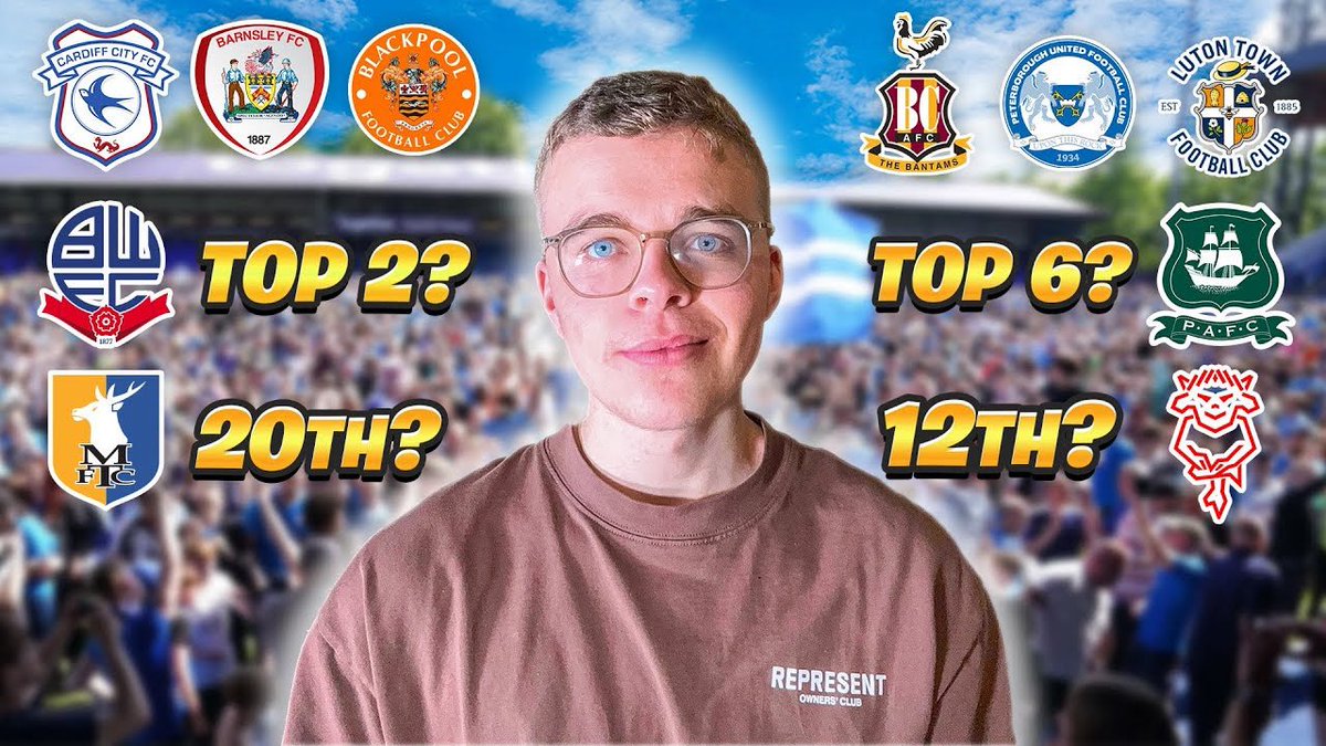 NEW VIDEO! 🚨 

I ASK FANS FROM THE 24 CLUBS IN LEAGUE ONE FOR THIER PREDICTIONS FOR THE 2025/2026 LEAGUE ONE SEASON! 🔥💭 

🔗 youtu.be/4vUIpP2RD8w?si…

All RTs appreciated!