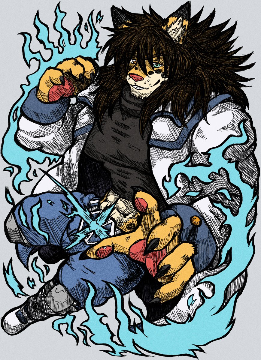 [Doodle cm]
Kitty is back for more! Doodle for UnmeiJaguar on Ko-fi, thank you!
Inspired by Pazuzu's 5 Star artwork from Tokyo Afterschool Summoners

[Request link in my carrd link]