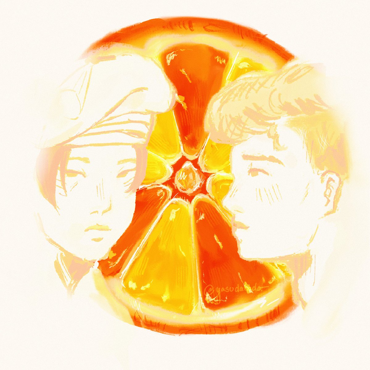 yasudabado's tweet image. went to the wall eyes came back with this weird fruit? 🍋🍊
#kirafumi #jojolion #appletrend