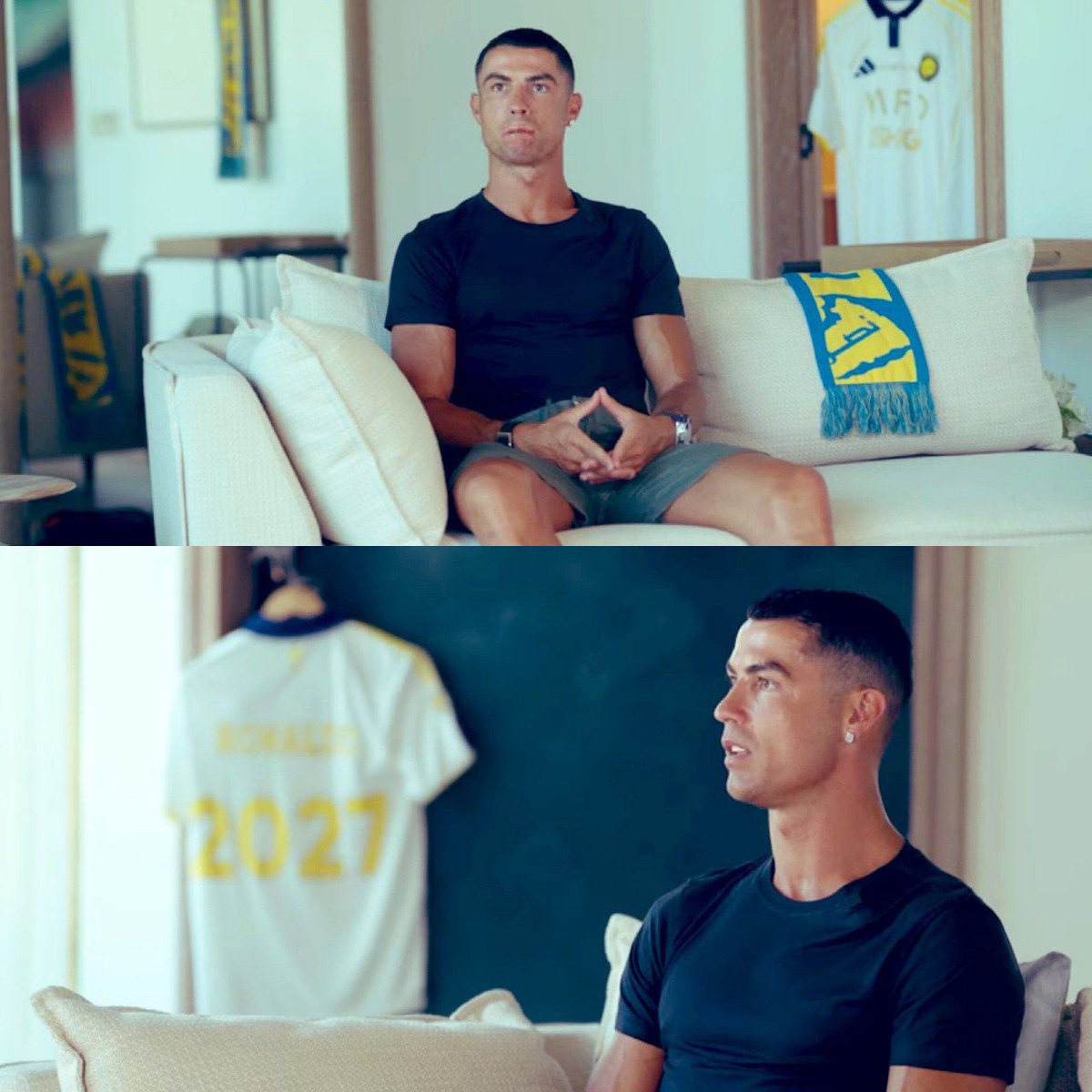 UCR7L's tweet image. 🔙 Cristiano Ronaldo after his contract renewal:
“We're going to change so many things at Al-Nassr.”