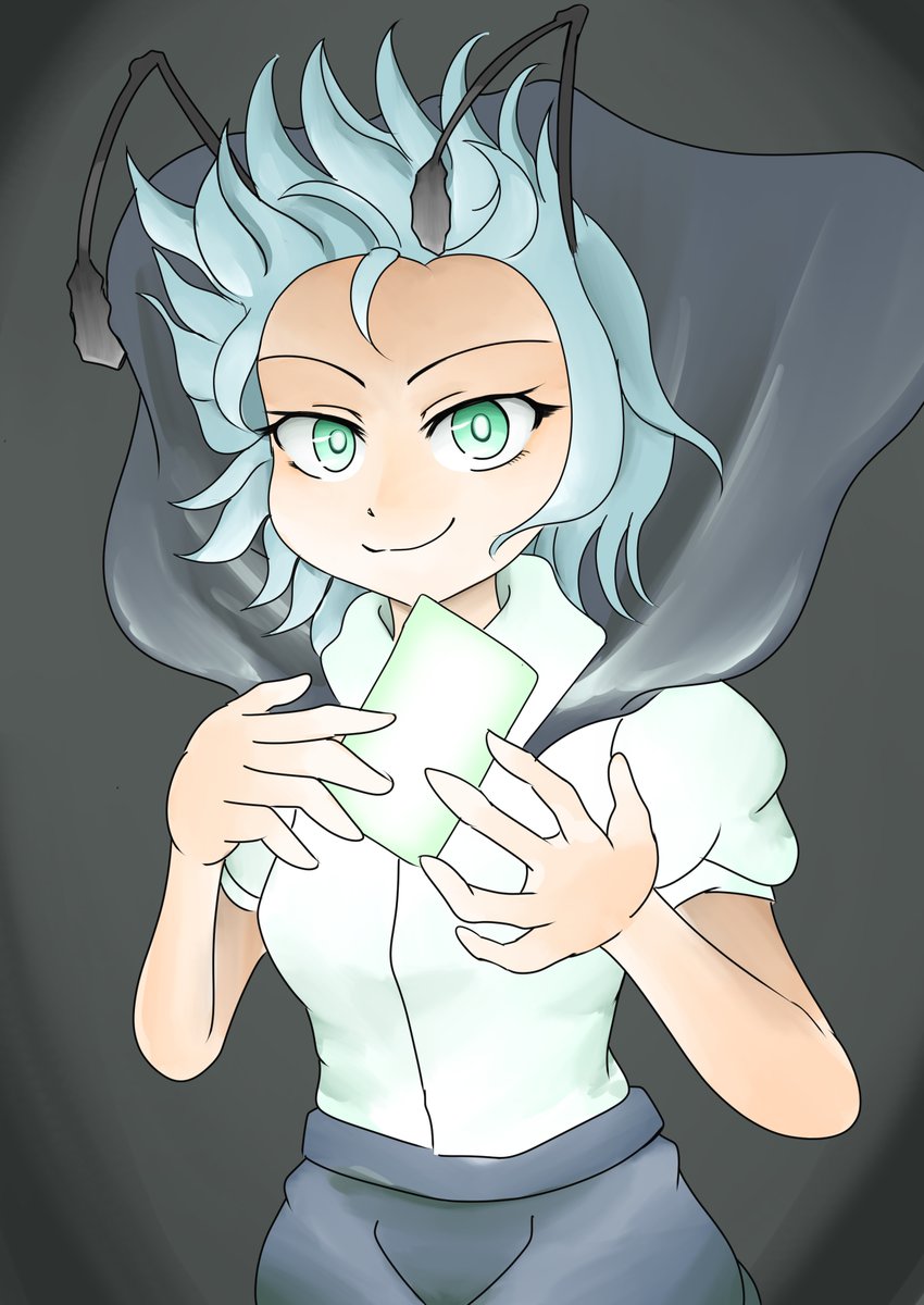 samurai7744's tweet image. スペルカード使うぞ！なリグルさん描きました