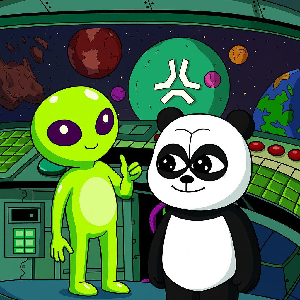 baoonabstract's tweet image. We dropped by @SPUDTheAlien’s ship for a little brainstorm. Something fun is brewing. $Spud x $Bao