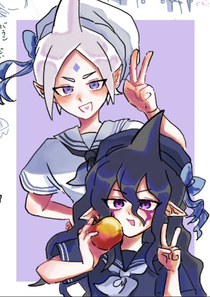 pOP_pO_op's tweet image. マリン絵チャ、バラン兄弟で参加させていただきました‼️‼️🍎こんな夜遅くまでお邪魔してしまって……最後鶴正ラッシュくらい全然死でした……がちで