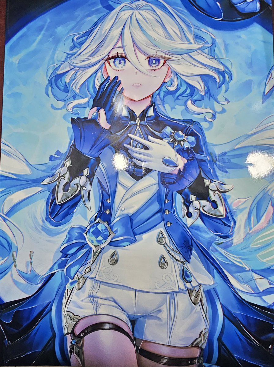 Yehaemin_jp's tweet image. So happy I got this furina artwork print from @artkuzu 💙

#hoyofest
#hoyofest2025
#hoyofestph