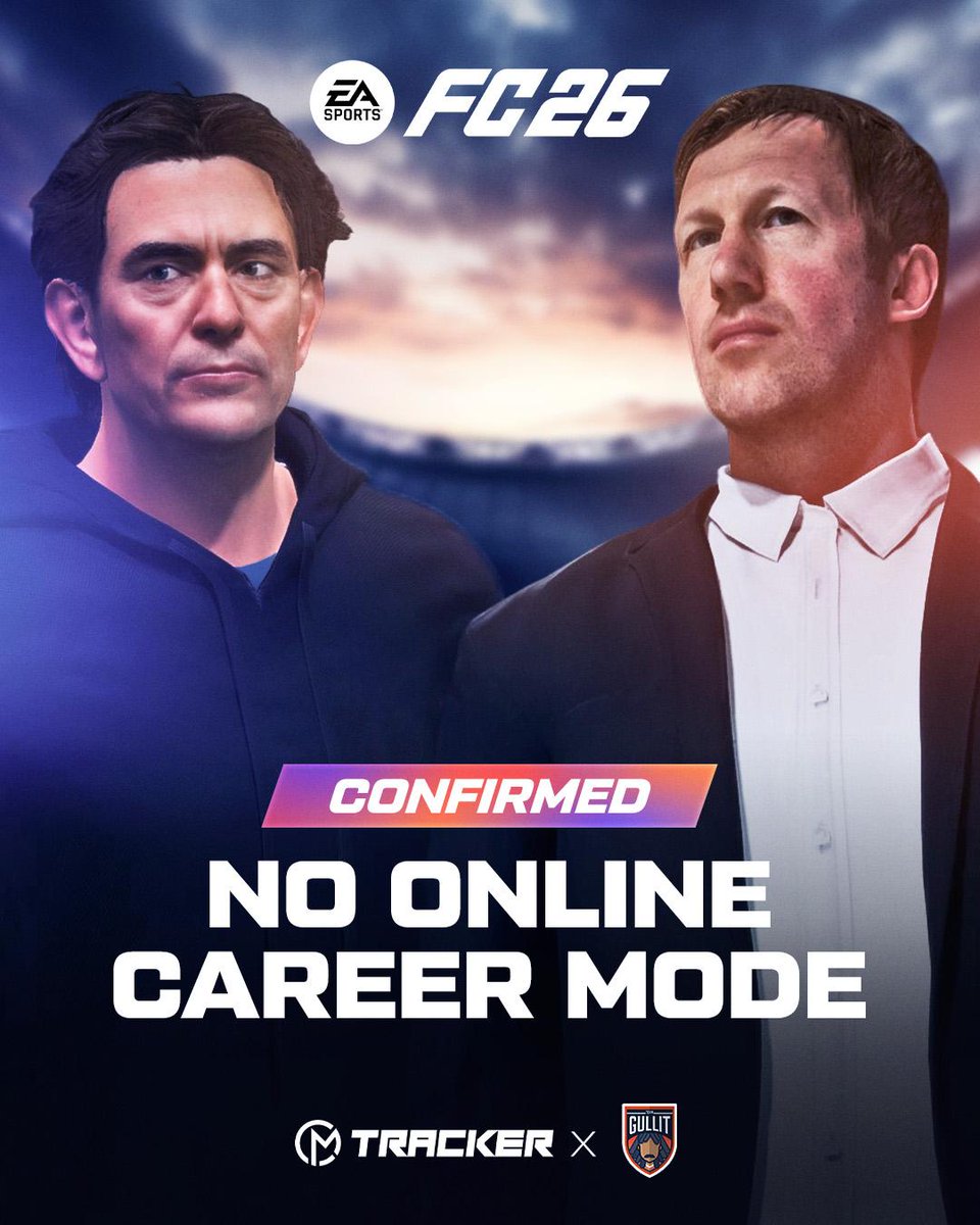 cmtrackernet's tweet image. EA confirmed that Online Career Mode is NOT coming to #FC26!

Lead dev Andreas Wilsdorf said they’re exploring the idea, but it’s still in the early concept stage. Nothing is being built yet.

Here’s why:
🔹 Open saves could be ruined by players quitting or trolling
🔹 Transfers…
