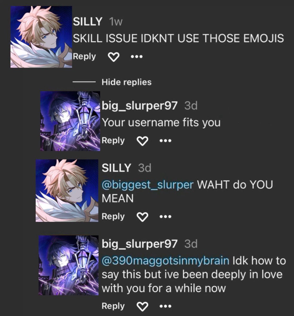 ceoknightlight's tweet image. do you think varka is the type to type in all caps when he’s excited 🧐
#varflins #knightlight