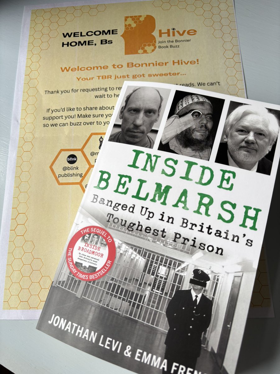 Thank you so much to <a href="/bonnierbooks_uk/">Bonnier Books UK</a> for my copy of #InsideBelmarsh by #JonathanLevi and #EmmaFrench

Out now!

Just my sort of read! 

<a href="/BlinkPublishing/">Blink Publishing</a> 

#BookReviewer
#BookX
#BookTwitter