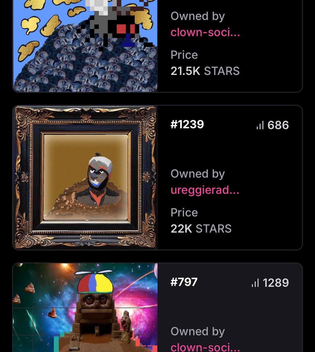 ShitonCosmos's tweet image. With @frogdayart trending, this is a great time to remind you that the picture frames in frog day are a trait in Shitmos. There are even some listed right now: