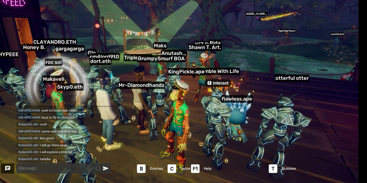 KingpickIe's tweet image. Have been a little heads down, busy building, the last 2 weeks. Was nice to come up to breathe and hang in the @OthersideMeta with all the homies! Recognize anyone here?