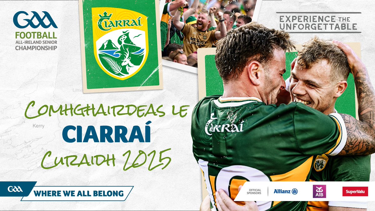 Comhghairdeas le <a href="/Kerry_Official/">Kerry GAA</a> - Curaidh Peile na hÉireann 2025 💚💛🏆