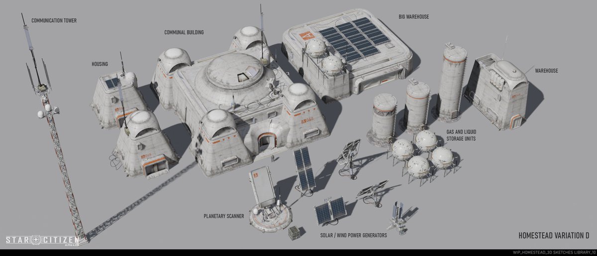 cdoretz's tweet image. Finally published a huge bulk of work for Star Citizen's homesteads that I have not shown before. Head over to my Artstation profile to see tons of exterieur in one place: Keyarts, Sketches and Explorations
artstation.com/artwork/RK0KnW
#conceptart #starcitizen #scifi #gamedev #b3d