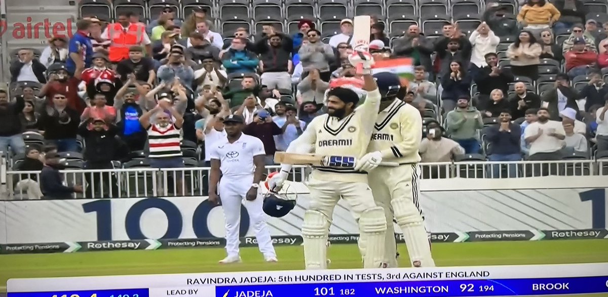 Century for Ravindra Jadeja! 👏👏👏

#INDvENG #ENGvsIND