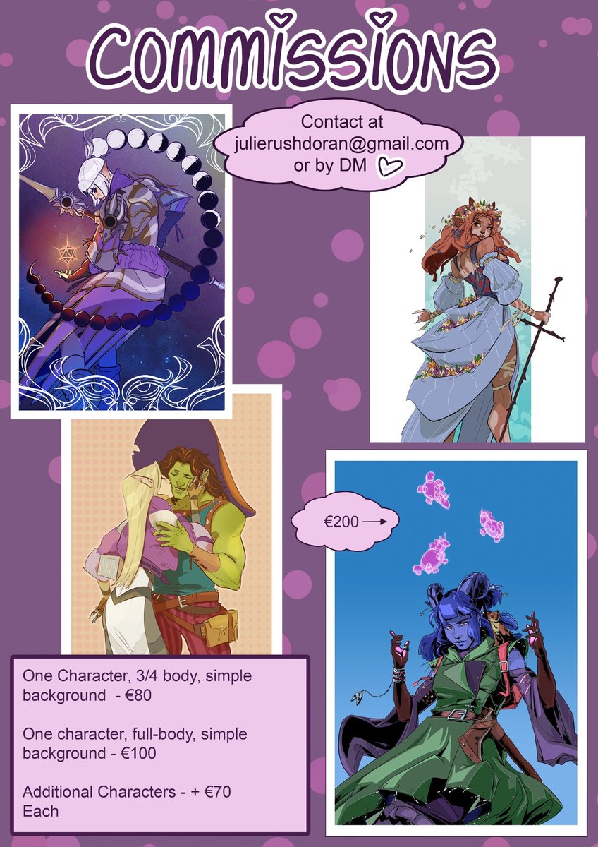 Julidi0t's tweet image. Commission info (that i totally forgot to post)! 😁
#commissionsopen #art #characterdesign