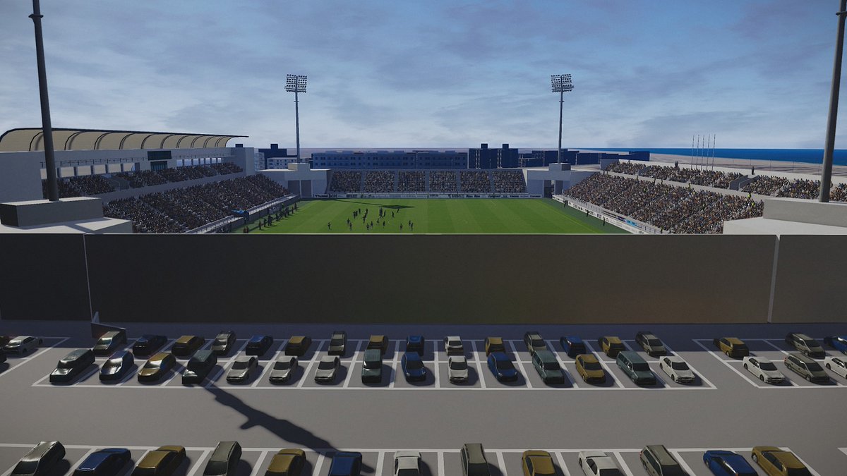 Estadio Ciudad de la Línea, ubicado en La Línea de la Concepción, Cádiz 🇪🇸 desde donde se puede ver el imponente Peñón de Gibraltar.
En este estadio juega el Real Balompédica Linense.

#PES2021 #StadiumMod #CiudadDeLaLínea #PC