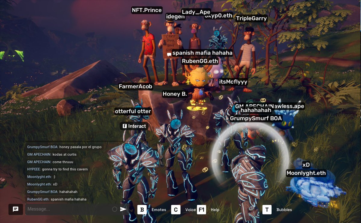 honeybdot's tweet image. The gang with Curtis in @OthersideMeta
@NFTPrince
@iamdegeni
@LadyApeFundy
@OtterfulOtters
@morethenhype
@rubengg_eth
@MrMcFly100
@igna_ru
@ape_flawless
@agentbye
@Moonlyght_eth