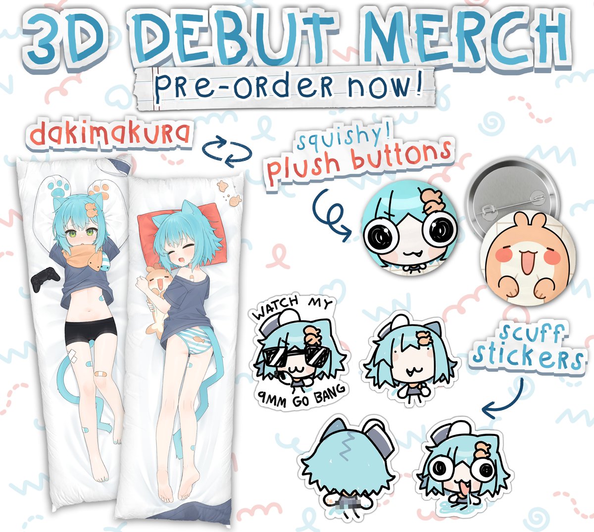 krumroll's tweet image. πγKRUMs 3D DEBUT MERCHγ
β
KRUM DAKIMAKURA + a mini keychain version!
β
SQUISHY PLUSH buttons
β
scuff STICKER PACK
super duper secret voice pack - bundle exclusive π
bundle is also DISCOUNTED!!! π
π PRE-ORDER below β¬οΈ
v-oshi.com/collections/krβ¦