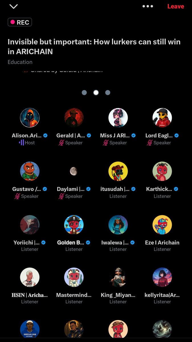 Gerald_yea's tweet image. Another fantastic Arichain Community Space wrapped up!
Huge thanks to everyone who joined, your energy was electric, and every voice added to the value and vibe. Big kudos to the Arichain team and moderators for their unwavering support in making these spaces so powerful.…