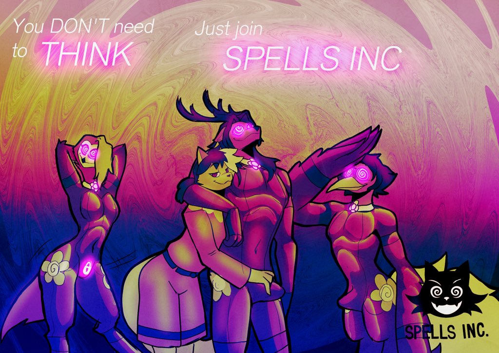 Have some lovely Drone Propaganda to welcome you to your new career as My Obedient Drone!~

Featuring my 3 lovely and totally willing participants:

<a href="/fawkes_fira/">Fira Fawkes 🔞</a> 💚
<a href="/MiloMesmer/">MiloMesmer 🔞</a> 🌺
<a href="/VampBirb/">🩸✨Lucian✨🩸</a> 💜

Cute art done by <a href="/KuroFreak/">Kuro-Freak 🔞(Comms closed)</a> ✨