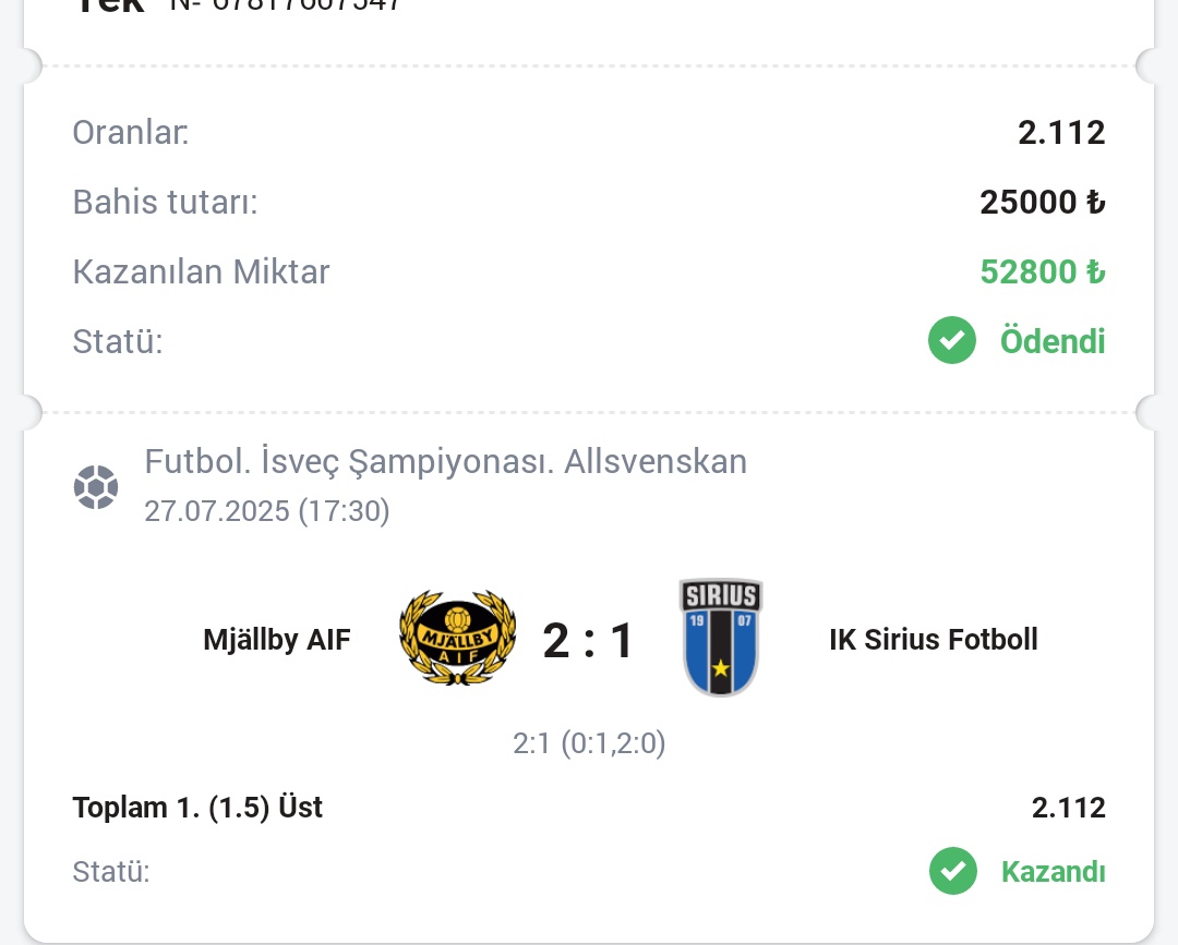 Varan - 3 🏆

25.000tl 👉🏻 52.800tl ✅✅

Net kazanç: 27.800tl 💸