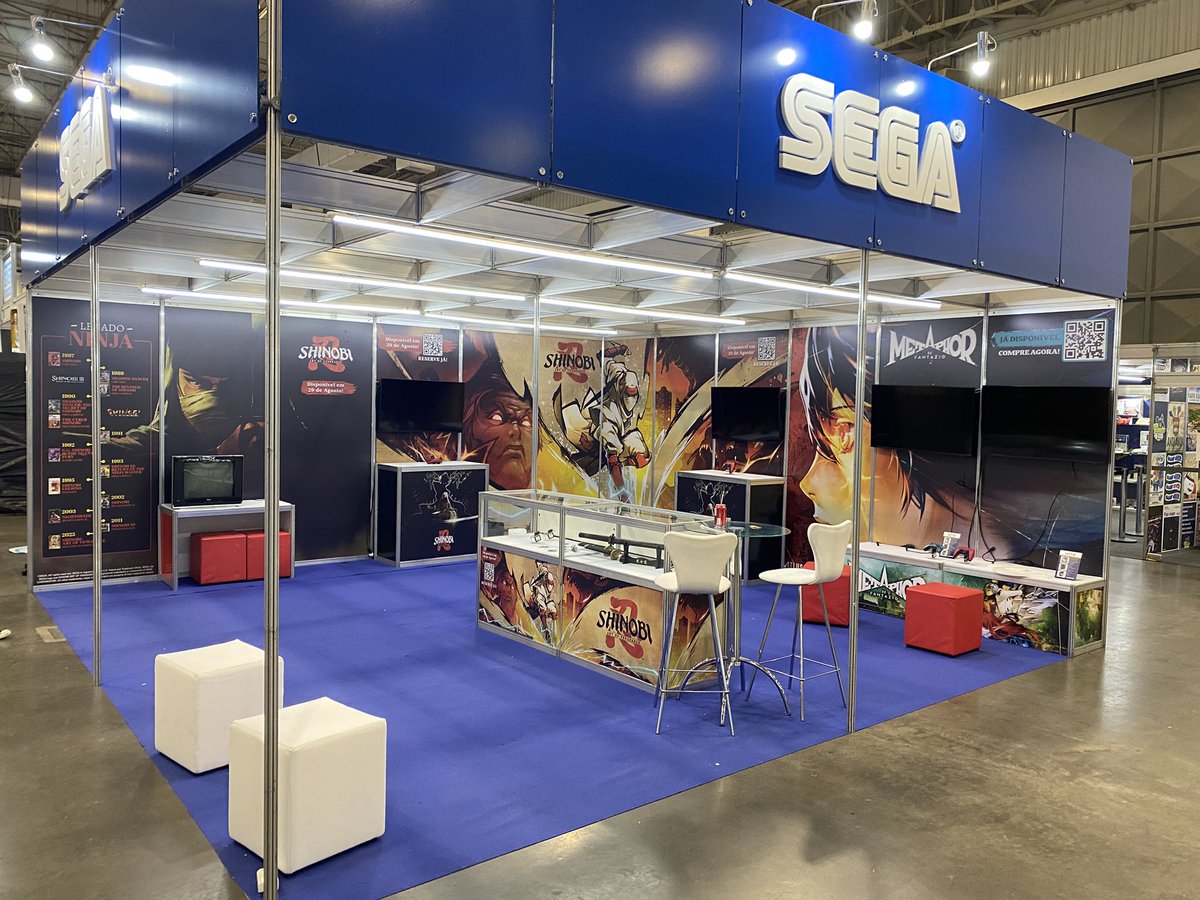 RetroconのSEGAのブースでは「忍・ART OF VENGEANCE 」と「METAPHOR」を展示中。奇遇にも両ゲームとも私が音楽提供で参加しています。