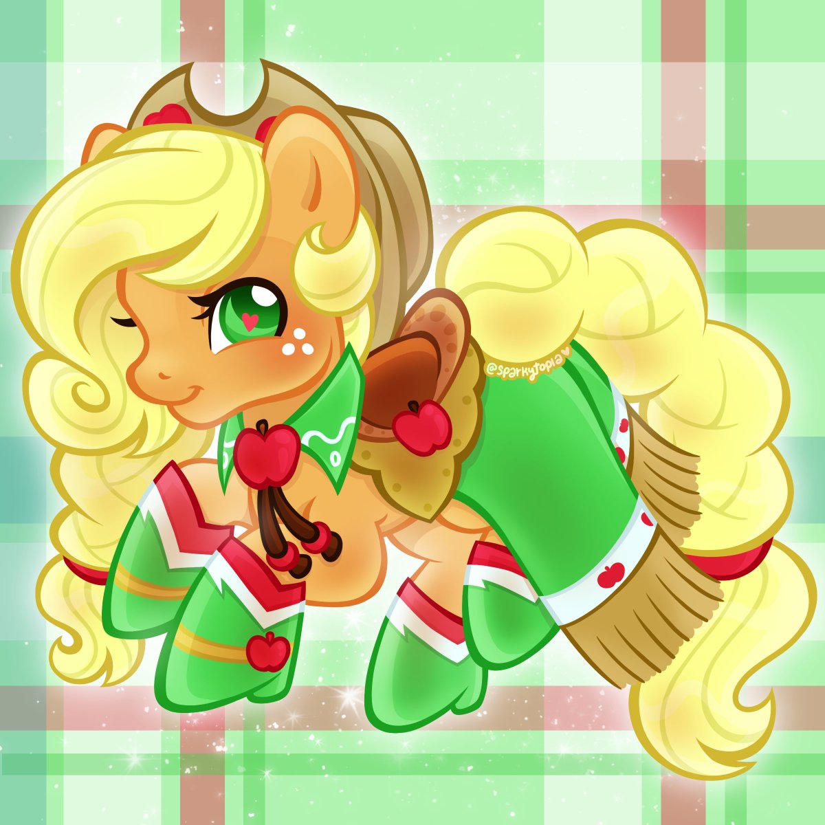 sparkytopia's tweet image. gallopin&apos; my way to the gala 🍎 #mlp