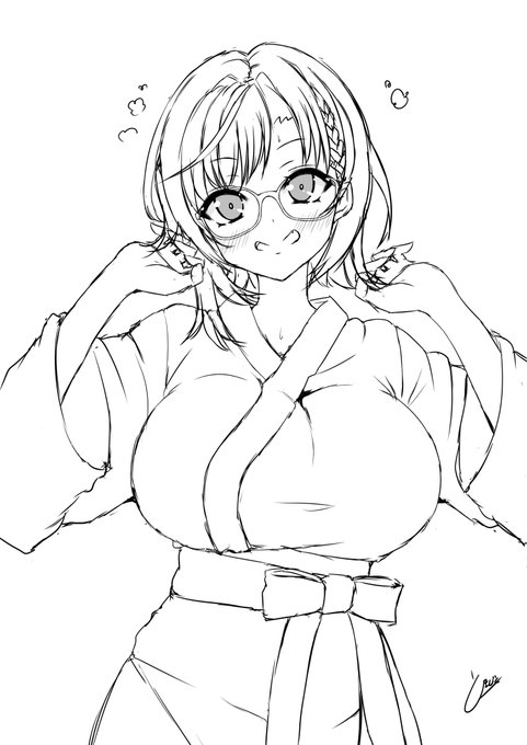 浴衣ちはちゃん描く(*`ω` *)ホカホカッ 