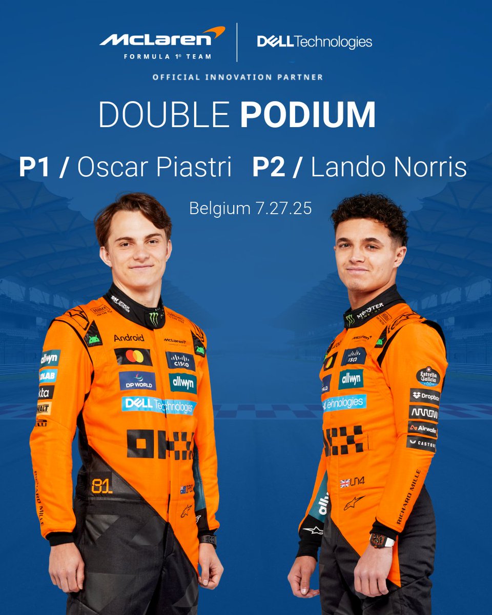Two McLarens. One podium. Massive congrats to the <a href="/McLarenF1/">McLaren</a> team on an epic result 🏆! Proud to be part of the journey 🧡