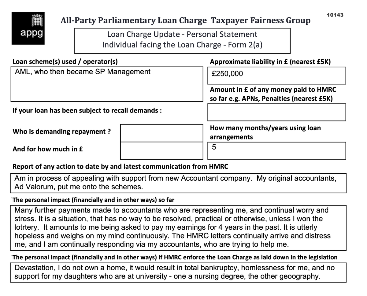 LC_Impact's tweet image. Am in process of appealing with support from new Accountant company. My original accountants, Ad Valorum, put me onto the schemes
It amounts to me being asked to pay my earnings for 4 years
@LCAG_2019 @loanchargeAPPG
#LoanChargeScandal