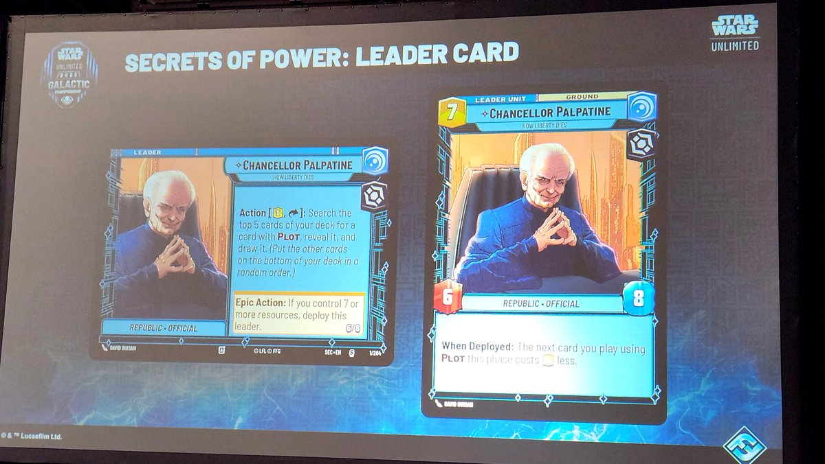 MaindeckGames's tweet image. Reveals of mechanics, spotlight deck leaders, and gamegenic accessories from Secrets of Power! #StarWarsUnlimited