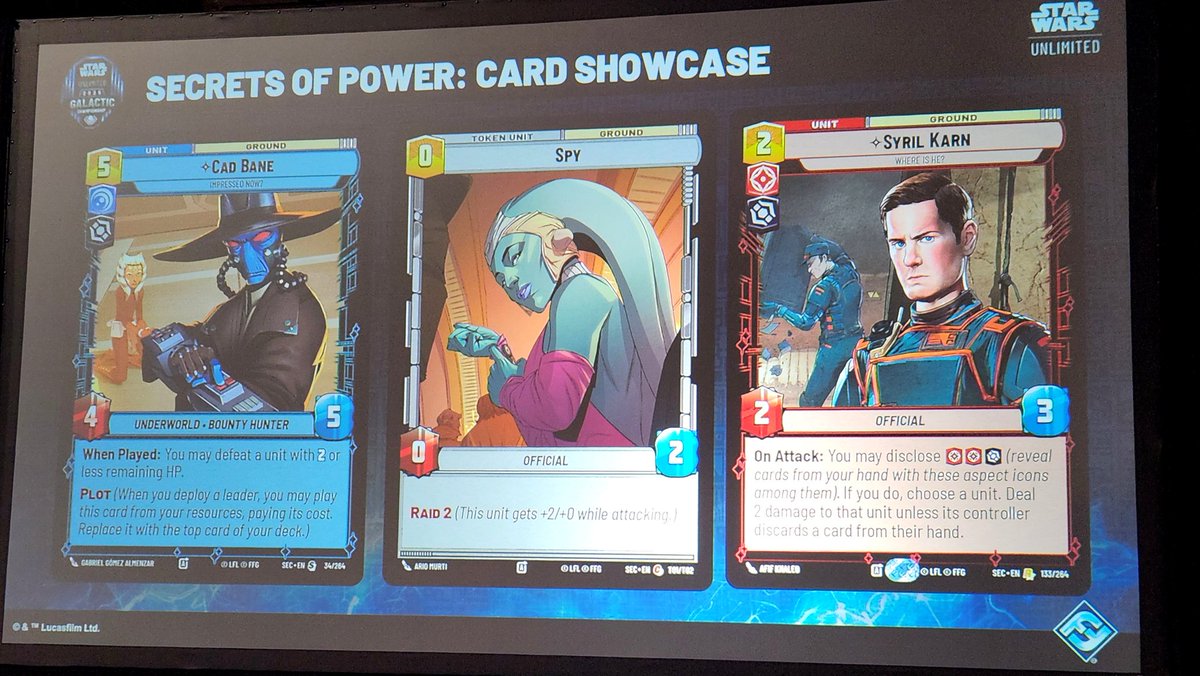 MaindeckGames's tweet image. Reveals of mechanics, spotlight deck leaders, and gamegenic accessories from Secrets of Power! #StarWarsUnlimited