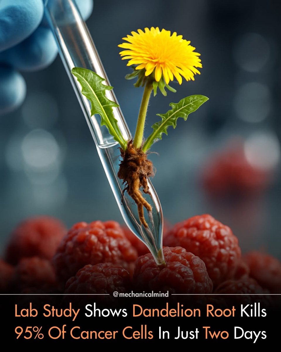 A surprising discovery from Canadian researchers has revealed that dandelion root extract can kill up to 95% of cancer cells within 48 hours—specifically leukemia and colon cancer cells—while leaving healthy cells unharmed.

This herbal extract triggers apoptosis, or programmed