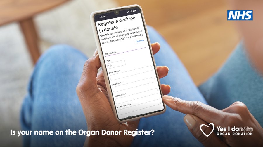 SNEEICB_WS's tweet image. Is your name on the #NHS Organ Donor Register?
It takes just 2 minutes to confirm your decision to become an organ donor.
It's the best thing you'll do today - organdonation.nhs.uk
#OrganDonation