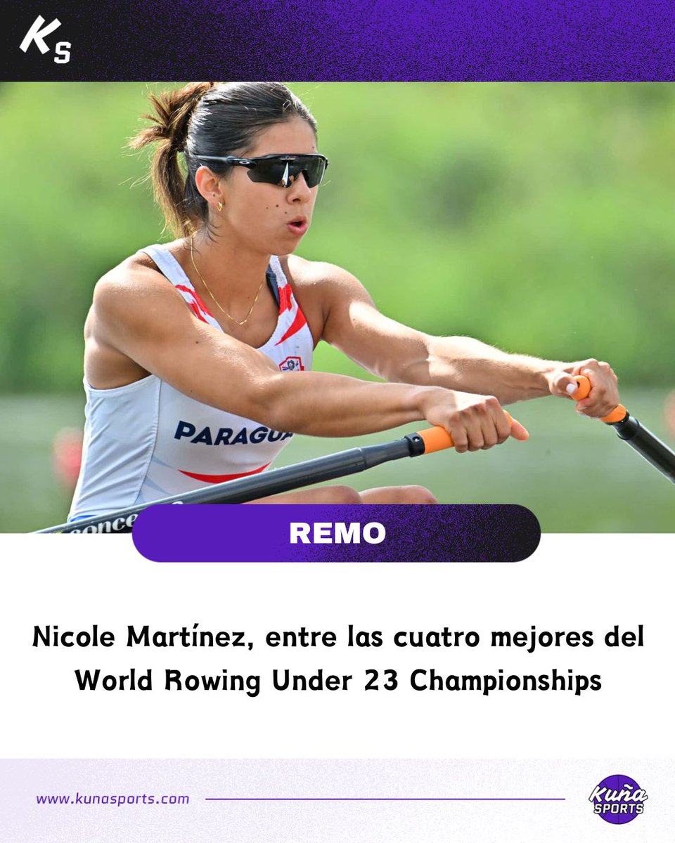 kunasports's tweet photo. ¡Top 4 mundial!😎

🚣🏻‍♀️Nicole Martínez se destacó una vez más representando al Paraguay a nivel internacional.

🇵🇱Esta vez en el Campeonato Mundial de Remo Sub 23 que se disputó en Poznan, Polonia.

#KuñaSports💜 https://t.co/WTehMeYjNx