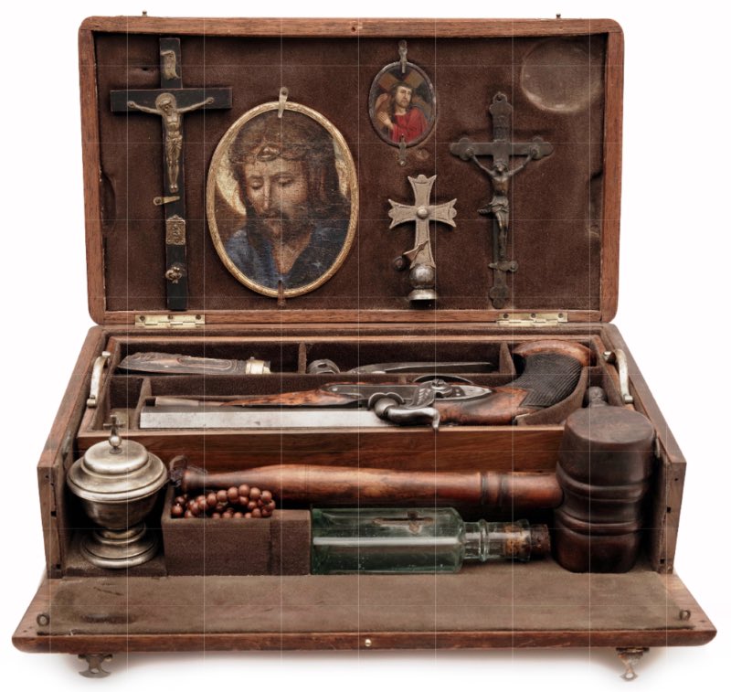 FreeIrishman7's tweet image. I feel like every catholic should have a Vampire slaying kit.
Just in case.