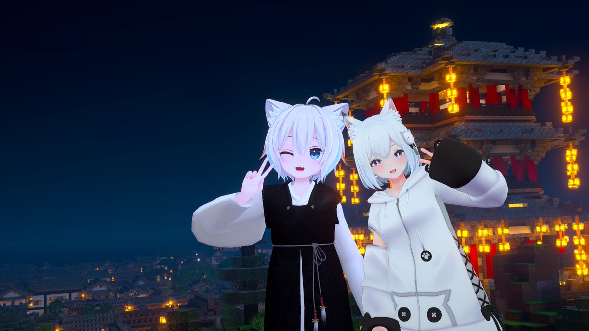 odango_vrc's tweet image. 今日のツーショット
ワールド巡りを一緒に楽しんだポトキチさん！
元気な顔を見せに来てくれたはとさん！
居心地良くて30分くらい喋ってしまったいーりすさん！
ありがとうございました！