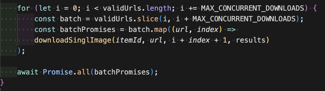 mendygiter's tweet photo. Small for loop I wrote to batch the processing of downloading each product image for each item. https://t.co/1ShRiocUaB