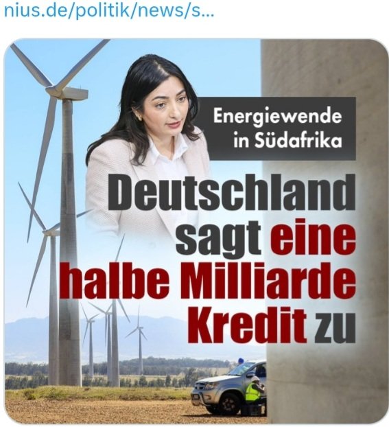 Für deutsche Bürger ist es nicht möglich die Stromsteuern zu senken, angeblich gibt es der Haushalt nicht her, für fremde Länder geht es mal so locker eine halbe Milliarde hinzublättern. Die Merz Regierung macht da weiter wo die Ampel aufgehört hat, unser eigenes Land zuletzt. 😡