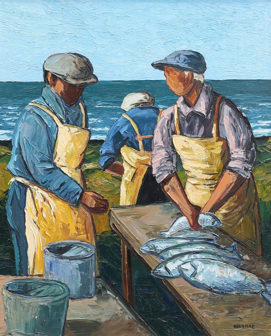 AnaLolaNeva's tweet image. Boris Ninemäe (1925-1991) 
&quot;After the catch&quot;