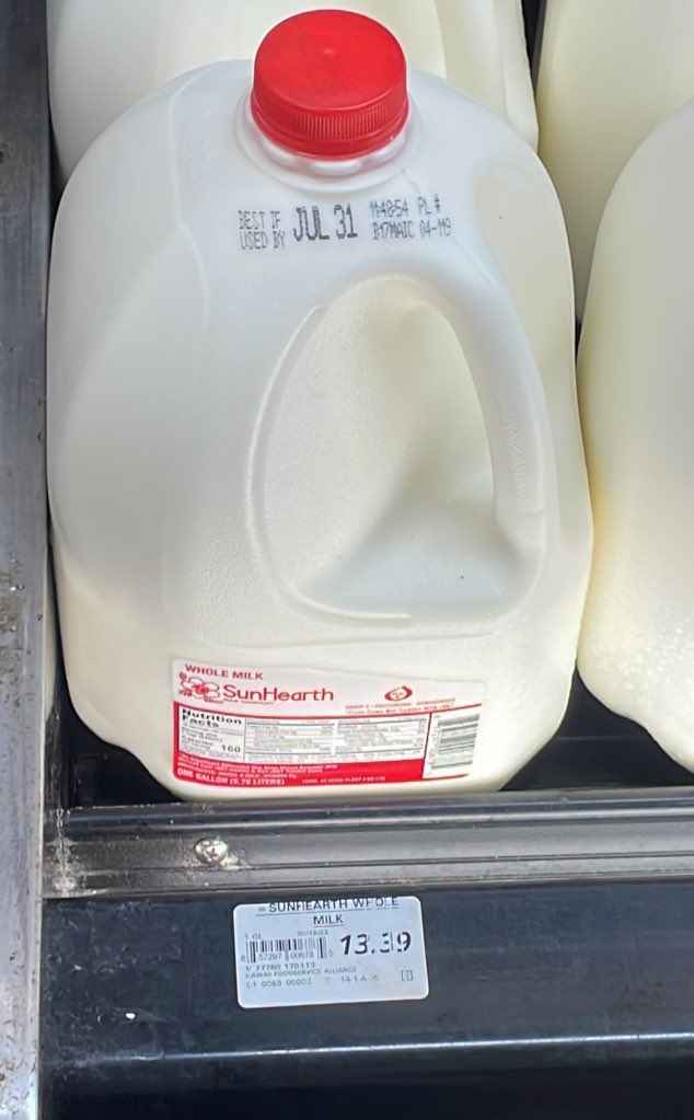 This picture is 2 years old, when we were in Hawaii, the state for which she’s a senator. $13 for a gallon of milk. Biden was president back then.