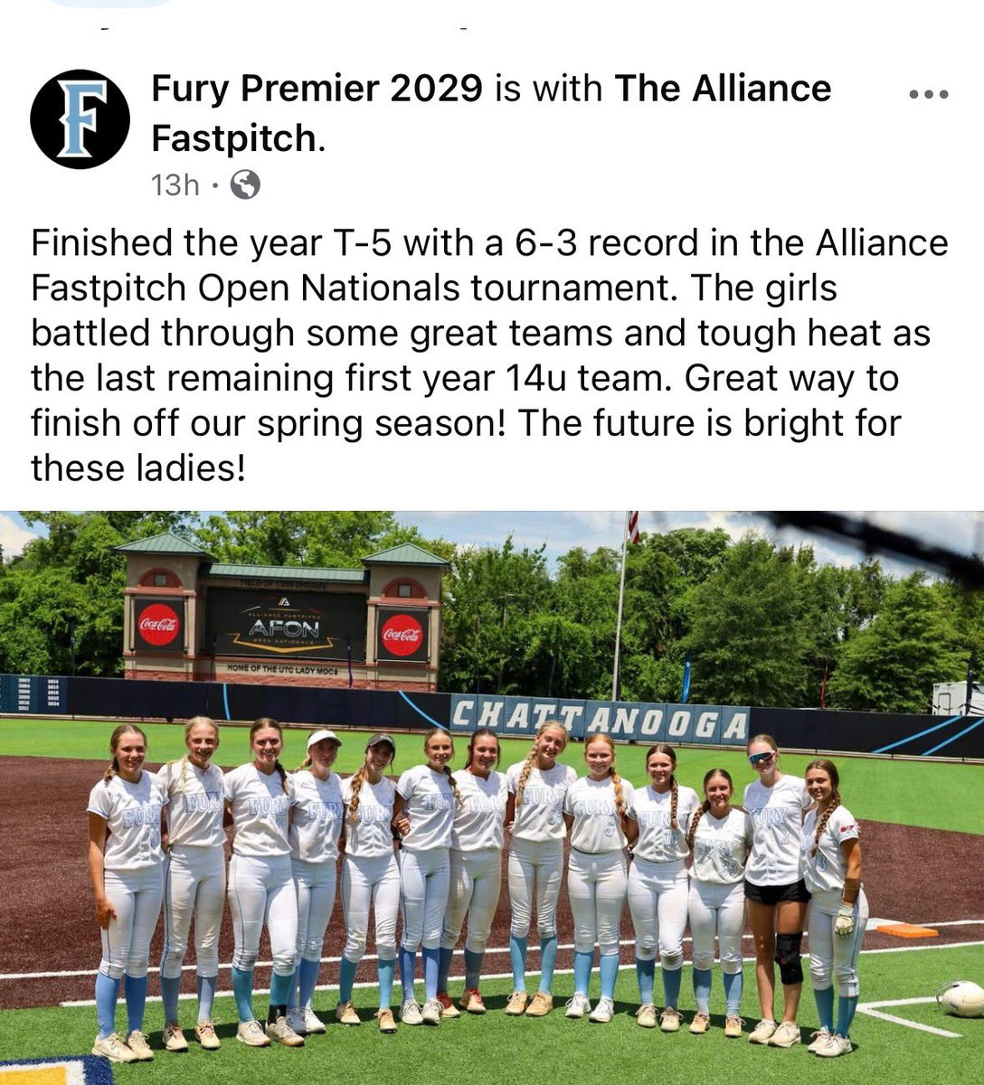 My team finished strong at our last tournament of the season!
<a href="/thealliancefp/">The Alliance Fastpitch</a> <a href="/ConnectSports_/">Connect Sports</a> <a href="/FuryPremier2029/">Fury Premier 2029 (Woodard)</a> <a href="/ExtraInningSB/">EXTRA INNING SOFTBALL</a>