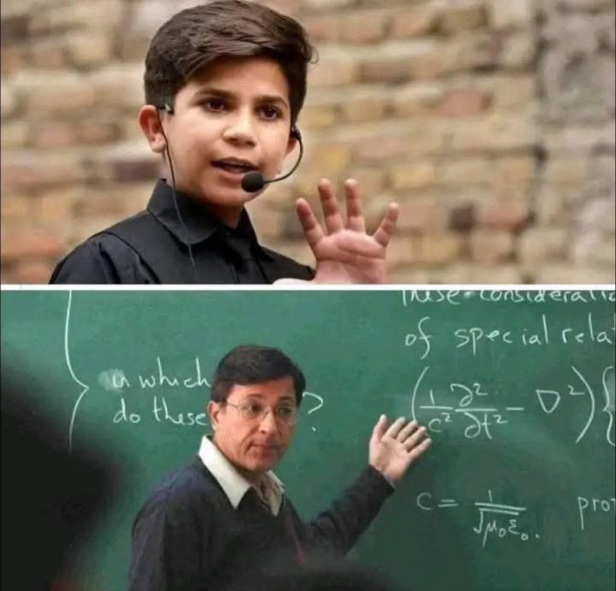 asadmaliklive's tweet image. جس ملک میں پانچویں جماعت کا بچہ ننھے پروفیسر کے نام سے مشہور ہو جائے اور اسکے فالورز کی تعداد 4.1 ملین سے زیادہ ہوں لیکن وہاں چالیس سال سے عالمی معیار کی درسگاہوں میں تعلیم دینے والے، ایم آئی ٹی امریکا سے آج سے پنتالیس سال پہلے پی ایچ ڈی کرنے والے، دنیا کے ٹاپ 100 تھنکرز میں…