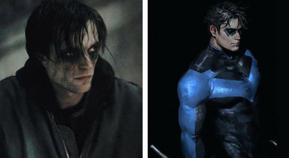 JustFNW's tweet image. What if turned out the Pattinson Bruce was adopted by the Waynes, and it turns out he's actually Dick Grayson? Then he just carries on to the DCU as Nightwing.
